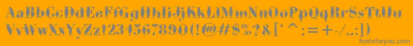 BodoniBrushItcTt Font – Gray Fonts on Orange Background