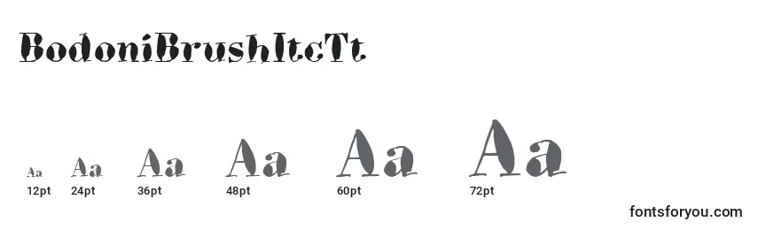 BodoniBrushItcTt Font Sizes