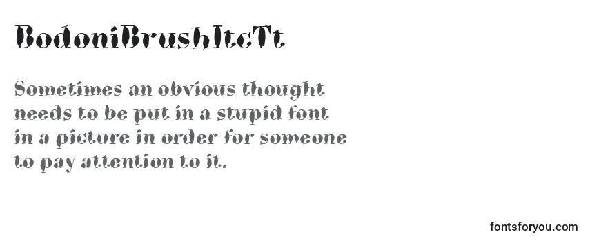 Review of the BodoniBrushItcTt Font