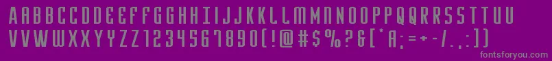Fonte Yfilesxtraexpand – fontes cinzas em um fundo violeta
