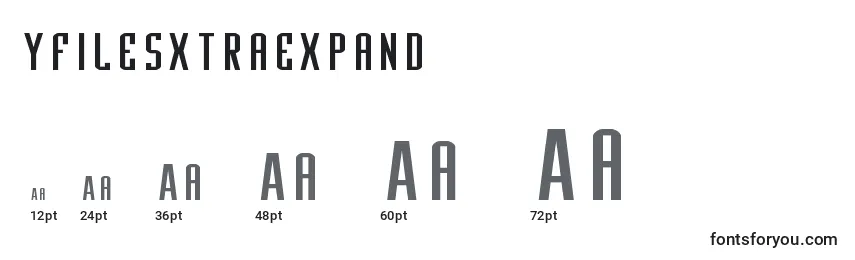 Размеры шрифта Yfilesxtraexpand