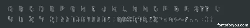 Cubicblock Font – White Fonts on Black Background