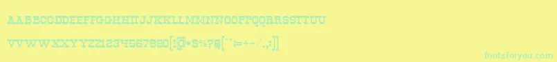 OldwaysRegular-Schriftart – Grüne Schriften auf gelbem Hintergrund