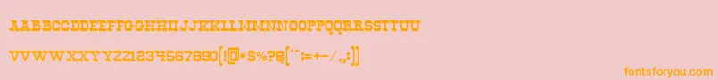 fuente OldwaysRegular – Fuentes Naranjas Sobre Fondo Rosa