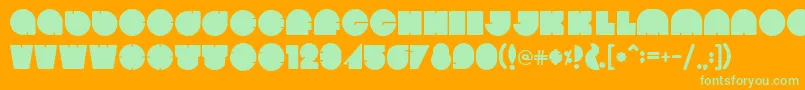 Bola Font – Green Fonts on Orange Background