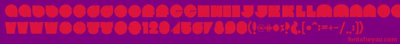 フォントBola – 紫の背景に赤い文字