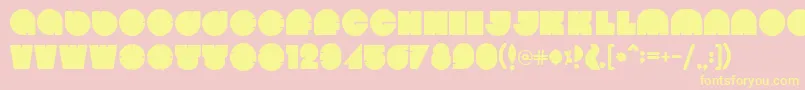 Bola Font – Yellow Fonts on Pink Background