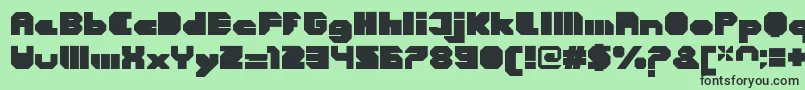 CortenClosedfatregular Font – Black Fonts on Green Background