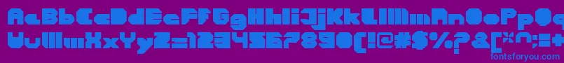 CortenClosedfatregular Font – Blue Fonts on Purple Background