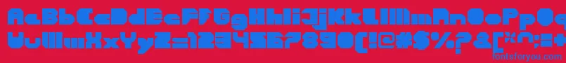 CortenClosedfatregular Font – Blue Fonts on Red Background