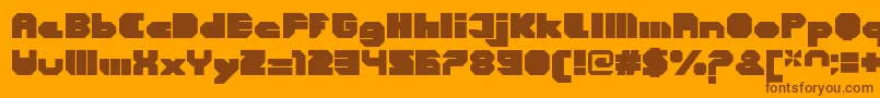 Шрифт CortenClosedfatregular – коричневые шрифты на оранжевом фоне