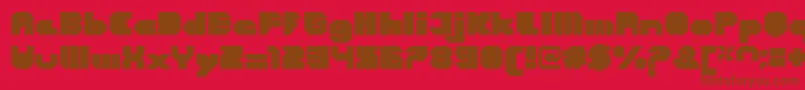CortenClosedfatregular Font – Brown Fonts on Red Background