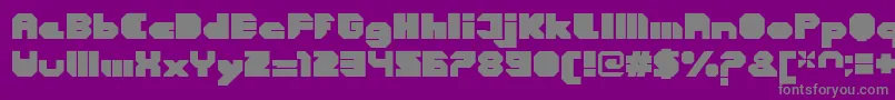 CortenClosedfatregular Font – Gray Fonts on Purple Background