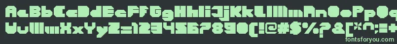 CortenClosedfatregular Font – Green Fonts on Black Background