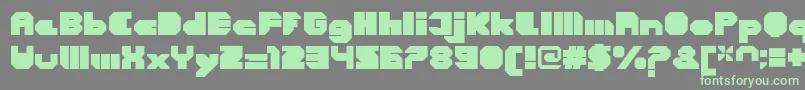 CortenClosedfatregular Font – Green Fonts on Gray Background