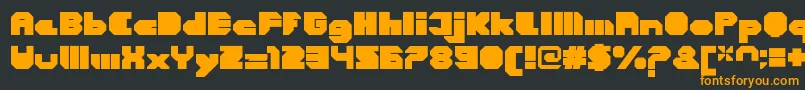 CortenClosedfatregular Font – Orange Fonts on Black Background