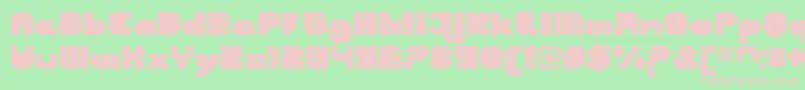 フォントCortenClosedfatregular – 緑の背景にピンクのフォント