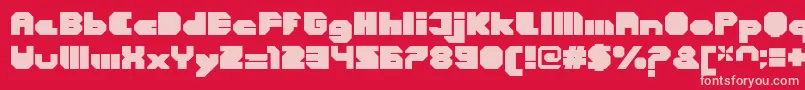 Шрифт CortenClosedfatregular – розовые шрифты на красном фоне