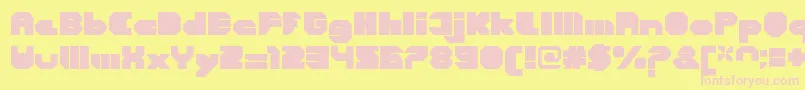 CortenClosedfatregular Font – Pink Fonts on Yellow Background