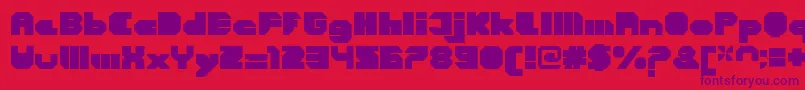 CortenClosedfatregular Font – Purple Fonts on Red Background