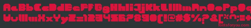 CortenClosedfatregular Font – Red Fonts on Black Background
