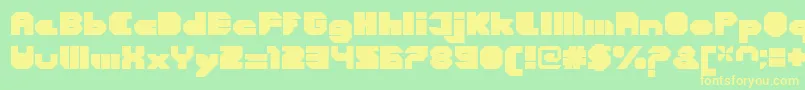CortenClosedfatregular Font – Yellow Fonts on Green Background