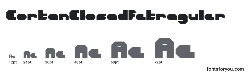 CortenClosedfatregular Font Sizes