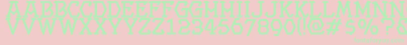 Projectmedium Font – Green Fonts on Pink Background