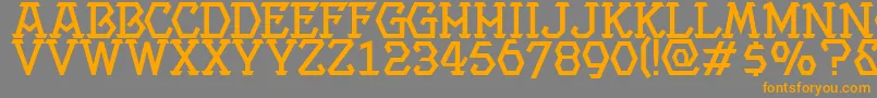 Projectmedium Font – Orange Fonts on Gray Background