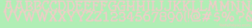 Projectmedium Font – Pink Fonts on Green Background