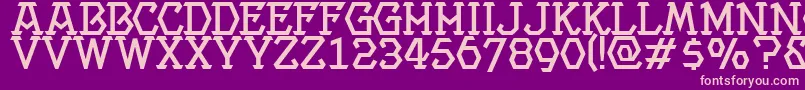Projectmedium Font – Pink Fonts on Purple Background