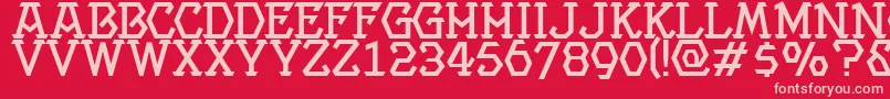 Projectmedium Font – Pink Fonts on Red Background