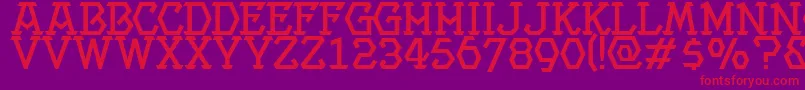 Projectmedium Font – Red Fonts on Purple Background