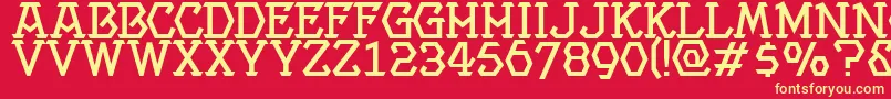 Projectmedium Font – Yellow Fonts on Red Background