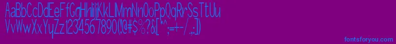 GirthControl-fontti – siniset fontit violetilla taustalla