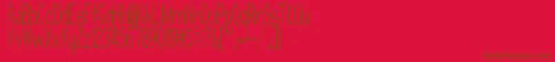 GirthControl Font – Brown Fonts on Red Background