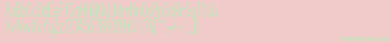 GirthControl Font – Green Fonts on Pink Background