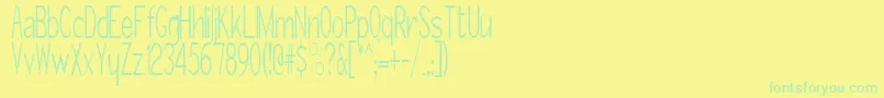 GirthControl Font – Green Fonts on Yellow Background