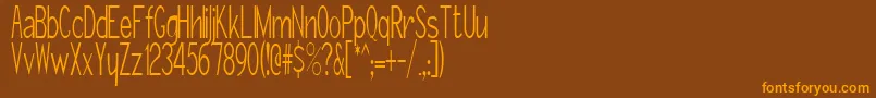 GirthControl Font – Orange Fonts on Brown Background