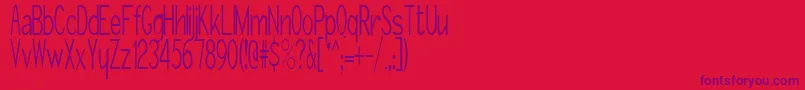 GirthControl Font – Purple Fonts on Red Background