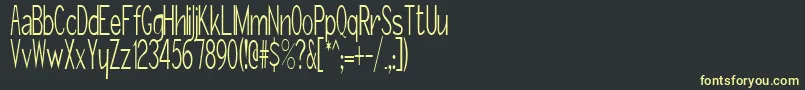 GirthControl Font – Yellow Fonts on Black Background