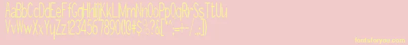 GirthControl Font – Yellow Fonts on Pink Background
