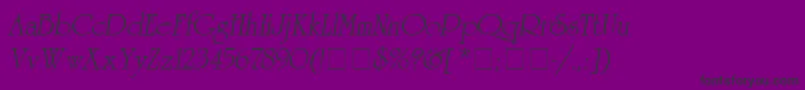 Шрифт AgUniversityItalic – чёрные шрифты на фиолетовом фоне