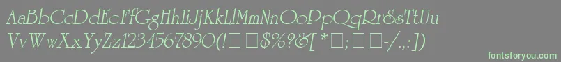 Weitere Informationen zur AgUniversityItalic-Schriftart AgUniversityItalic-Schriftart – Grüne Schriften auf grauem Hintergrund