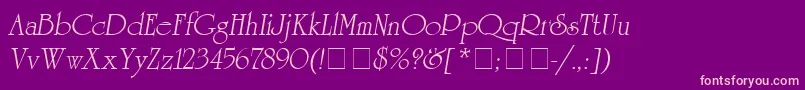 AgUniversityItalic Font – Pink Fonts on Purple Background