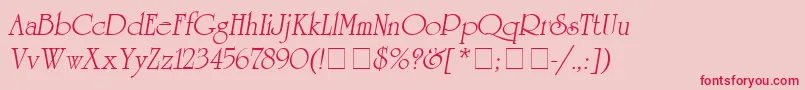 AgUniversityItalic Font – Red Fonts on Pink Background
