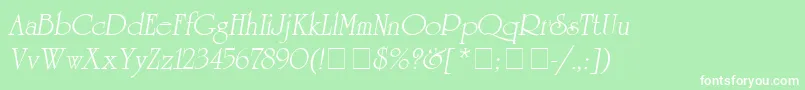 AgUniversityItalic Font – White Fonts on Green Background