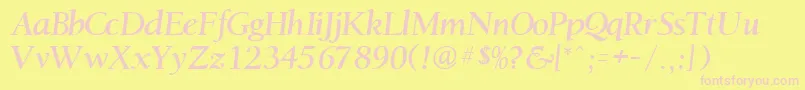 JacksonvilleRegular Font – Pink Fonts on Yellow Background