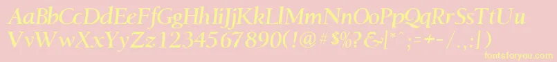 JacksonvilleRegular Font – Yellow Fonts on Pink Background
