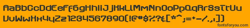 Axaxax Font – Black Fonts on Orange Background